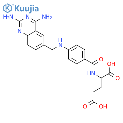 L-Glutamic acid,N-[4-[[(2,4-diamino-6-quinazolinyl)methyl]amino]benzoyl]- structure