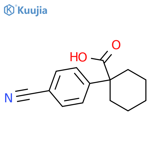 1-(4-cyanophenyl)cyclohexane-1-carboxylic acid structure