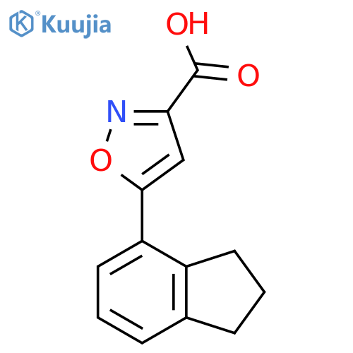 5-(2,3-dihydro-1H-inden-4-yl)-1,2-oxazole-3-carboxylic acid structure