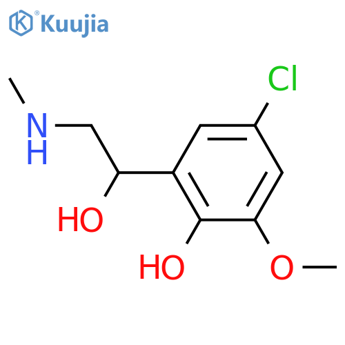 4-chloro-2-1-hydroxy-2-(methylamino)ethyl-6-methoxyphenol structure
