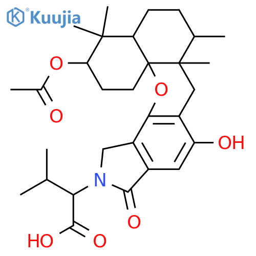 Stachyflin; N-(1-Carboxy-2-methylpropyl), 3-Ac structure