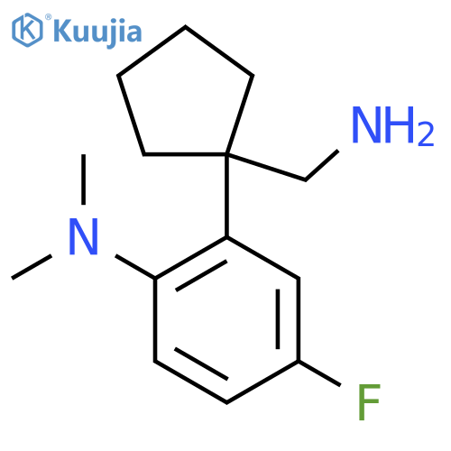 2-1-(aminomethyl)cyclopentyl-4-fluoro-N,N-dimethylaniline structure