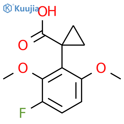 1-(3-fluoro-2,6-dimethoxyphenyl)cyclopropane-1-carboxylic acid structure