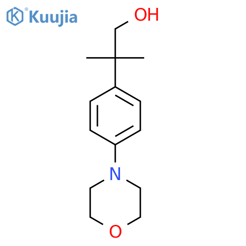 2-methyl-2-4-(morpholin-4-yl)phenylpropan-1-ol structure