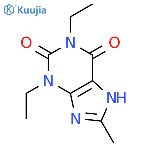 1H-Purine-2,6-dione, 1,3-diethyl-3,7-dihydro-8-methyl- structure