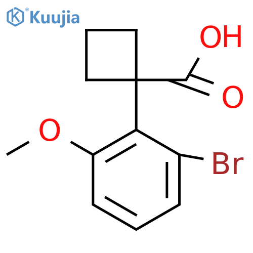 1-(2-bromo-6-methoxyphenyl)cyclobutane-1-carboxylic acid structure
