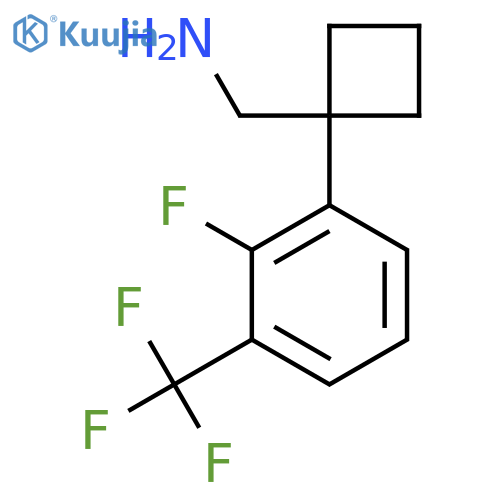 {1-2-fluoro-3-(trifluoromethyl)phenylcyclobutyl}methanamine structure