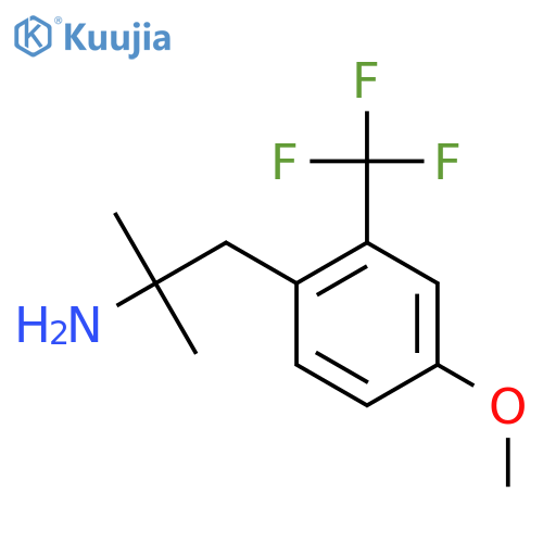 1-4-methoxy-2-(trifluoromethyl)phenyl-2-methylpropan-2-amine structure