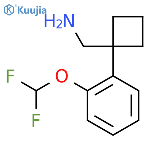 {1-2-(difluoromethoxy)phenylcyclobutyl}methanamine structure