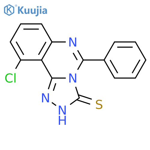 1,2,4-Triazolo[4,3-c]quinazoline-3(2H)-thione, 10-chloro-5-phenyl- structure