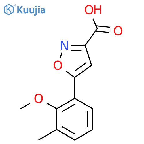5-(2-methoxy-3-methylphenyl)-1,2-oxazole-3-carboxylic acid structure
