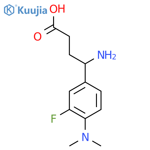4-amino-4-4-(dimethylamino)-3-fluorophenylbutanoic acid structure