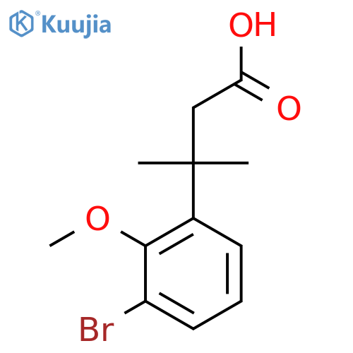 3-(3-Bromo-2-methoxyphenyl)-3-methylbutanoic acid structure