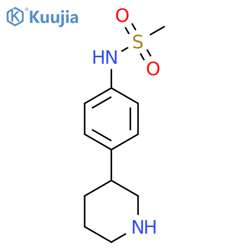 N-4-(piperidin-3-yl)phenylmethanesulfonamide structure