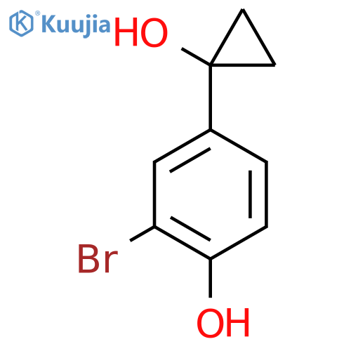 2-bromo-4-(1-hydroxycyclopropyl)phenol structure