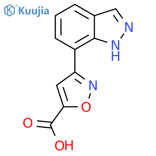 3-(1H-indazol-7-yl)-1,2-oxazole-5-carboxylic acid structure
