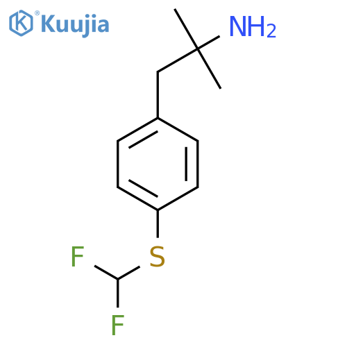 1-{4-(difluoromethyl)sulfanylphenyl}-2-methylpropan-2-amine structure