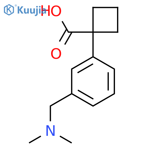 1-{3-(dimethylamino)methylphenyl}cyclobutane-1-carboxylic acid structure