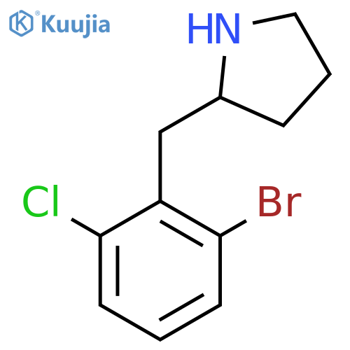 2-(2-bromo-6-chlorophenyl)methylpyrrolidine structure