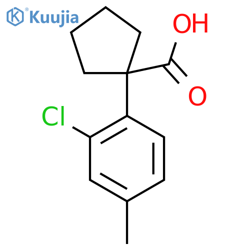 1-(2-chloro-4-methylphenyl)cyclopentane-1-carboxylic acid structure