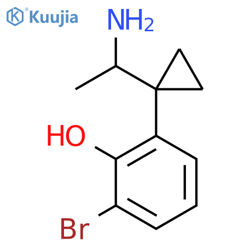 2-1-(1-aminoethyl)cyclopropyl-6-bromophenol structure