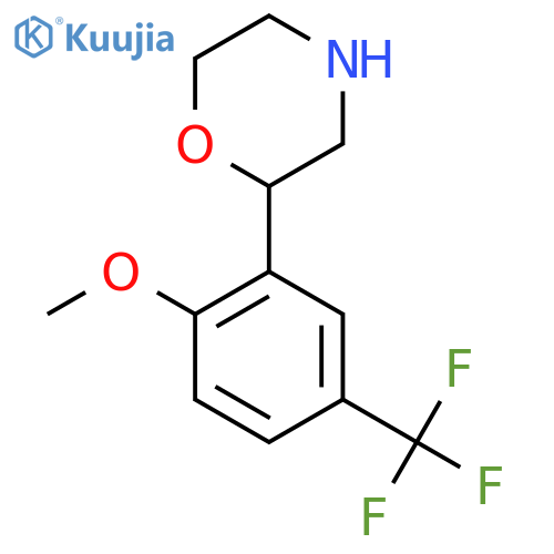 2-2-methoxy-5-(trifluoromethyl)phenylmorpholine structure