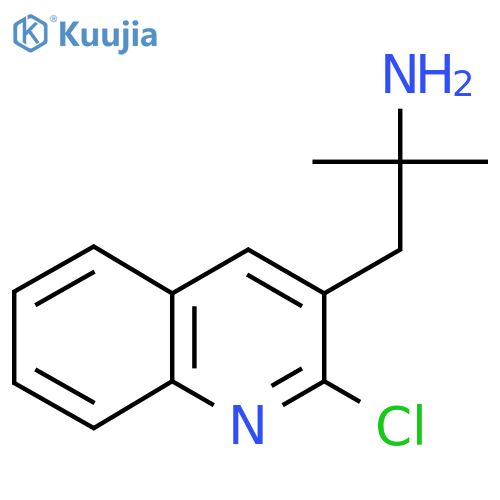1-(2-chloroquinolin-3-yl)-2-methylpropan-2-amine structure