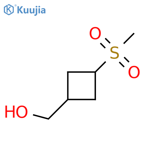(3-methanesulfonylcyclobutyl)methanol, Mixture of diastereomers structure