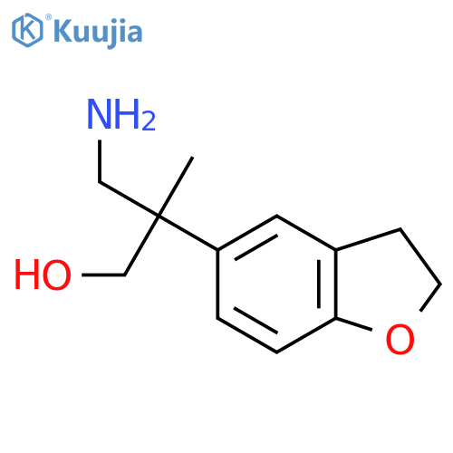 3-amino-2-(2,3-dihydro-1-benzofuran-5-yl)-2-methylpropan-1-ol structure