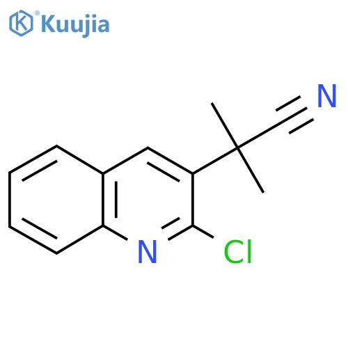2-(2-chloroquinolin-3-yl)-2-methylpropanenitrile structure