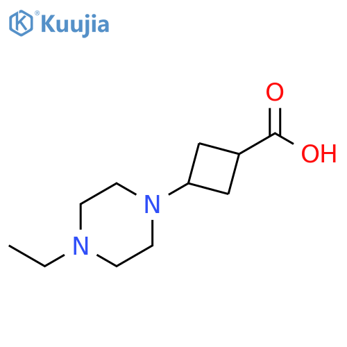 3-(4-Ethylpiperazin-1-yl)cyclobutane-1-carboxylic acid structure