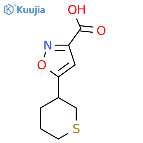 5-(thian-3-yl)-1,2-oxazole-3-carboxylic acid structure
