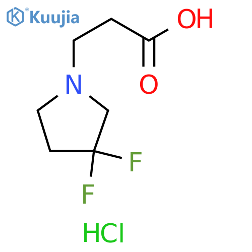 3-(3,3-Difluoropyrrolidin-1-yl)-propionic acid hydrochloride structure