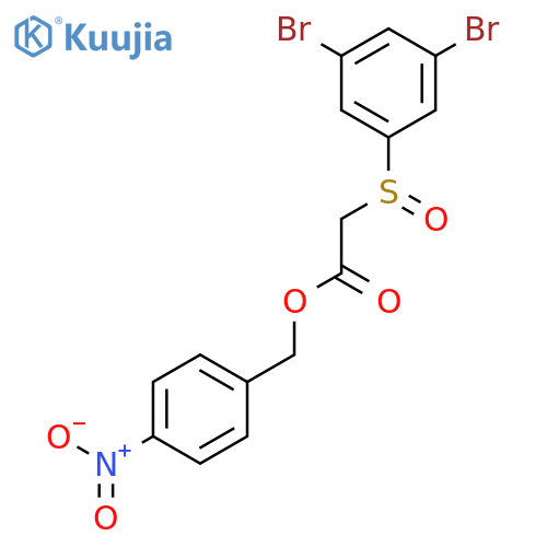 Acetic acid, [(3,5-dibromophenyl)sulfinyl]-, (4-nitrophenyl)methyl ester structure