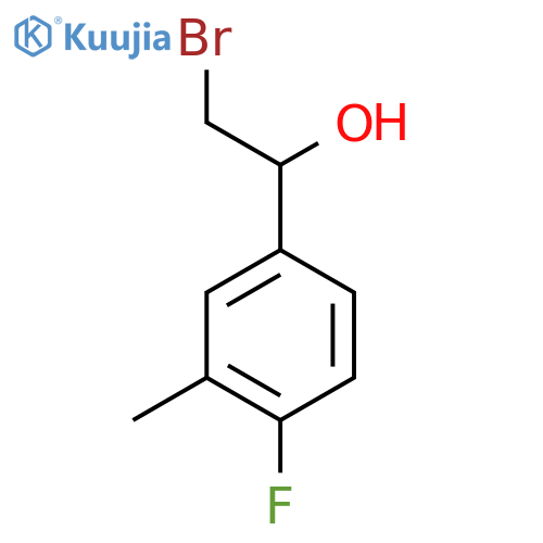 2-bromo-1-(4-fluoro-3-methylphenyl)ethan-1-ol structure