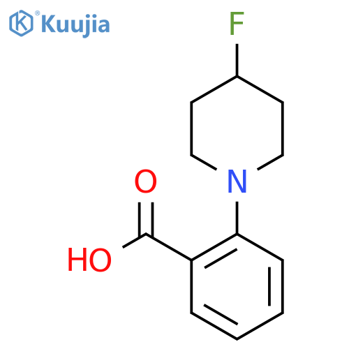 2-(4-Fluoropiperidin-1-yl)benzoic acid structure