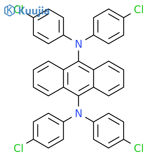 9,10-Anthracenediamine, N,N,N',N'-tetrakis(4-chlorophenyl)- structure