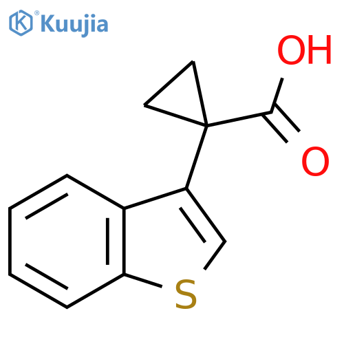 1-(1-benzothiophen-3-yl)cyclopropane-1-carboxylic acid structure