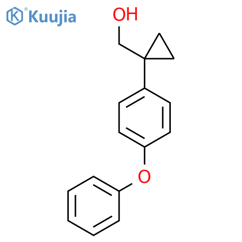 1-(4-phenoxyphenyl)cyclopropylmethanol structure