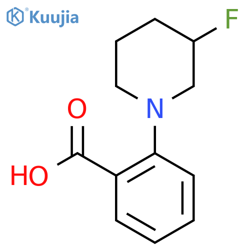2-(3-Fluoropiperidin-1-yl)benzoic acid structure
