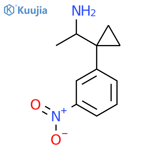 1-1-(3-nitrophenyl)cyclopropylethan-1-amine structure