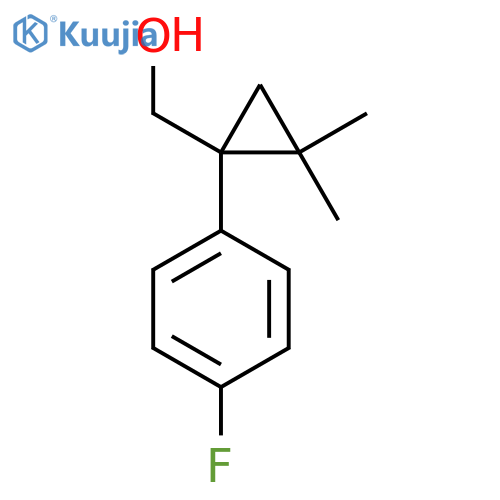 1-(4-fluorophenyl)-2,2-dimethylcyclopropylmethanol structure