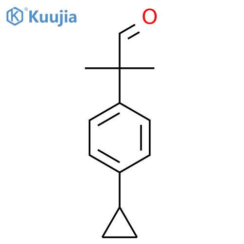2-(4-cyclopropylphenyl)-2-methylpropanal structure