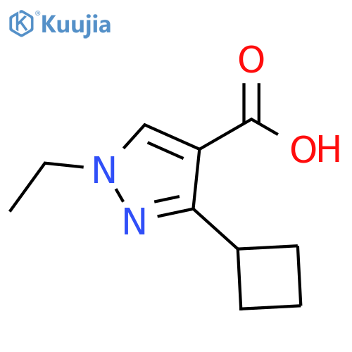 1H-Pyrazole-4-carboxylic acid, 3-cyclobutyl-1-ethyl- structure