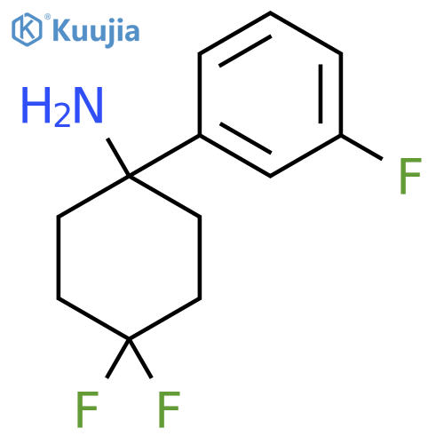 4,4-difluoro-1-(3-fluorophenyl)cyclohexan-1-amine structure