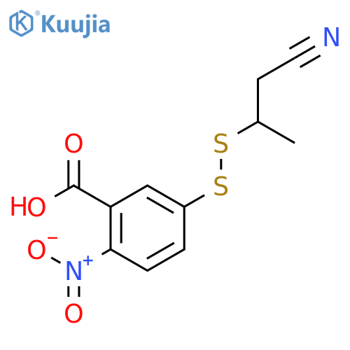 Benzoic acid, 5-[(2-cyano-1-methylethyl)dithio]-2-nitro- structure