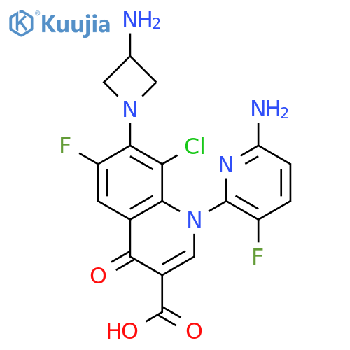 3-QUINOLINECARBOXYLIC ACID, 7-(3-AMINO-1-AZETIDINYL)-1-(6-AMINO-3-FLUORO-2-PYRIDINYL)-8-CHLORO-6-FLUORO-1,4-DIHYDRO-4-OXO- structure
