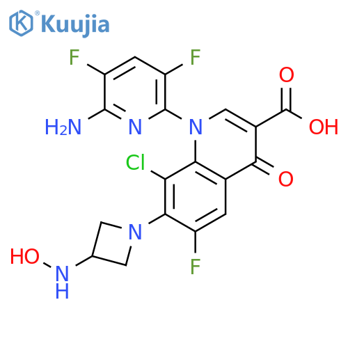 3-QUINOLINECARBOXYLIC ACID, 1-(6-AMINO-3,5-DIFLUORO-2-PYRIDINYL)-8-CHLORO-6-FLUORO-1,4-DIHYDRO-7-[3-(HYDROXYAMINO)-1-AZETIDINYL]-4-OXO- structure