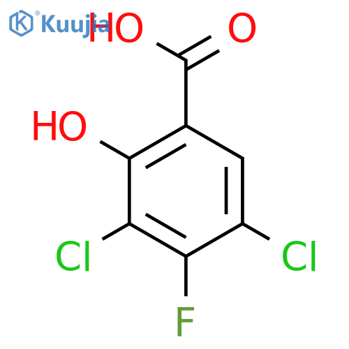 3,5-Dichloro-4-fluoro-2-hydroxybenzoic acid structure