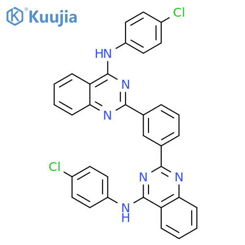 4-QUINAZOLINAMINE, 2,2'-(1,3-PHENYLENE)BIS[N-(4-CHLOROPHENYL)- structure
